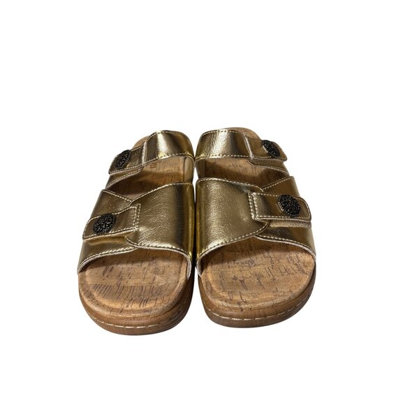 Alegria‎ Gold Slip-Resistant Sandals Size 6 - Picture 2 of 6